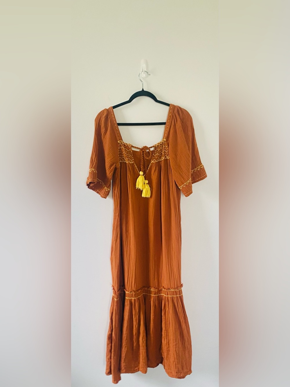 Free People I’m the One Maxi Dress Size XS Granola Boho Cottagecore Folk Earthy - Picture 4 of 4